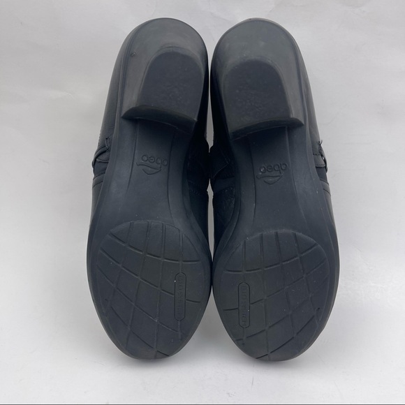 Abeo B.I.O SYSTEM Raine Black Leather Comfortable Mule Clog Heel Shoes Size 7.5 - Picture 7 of 10